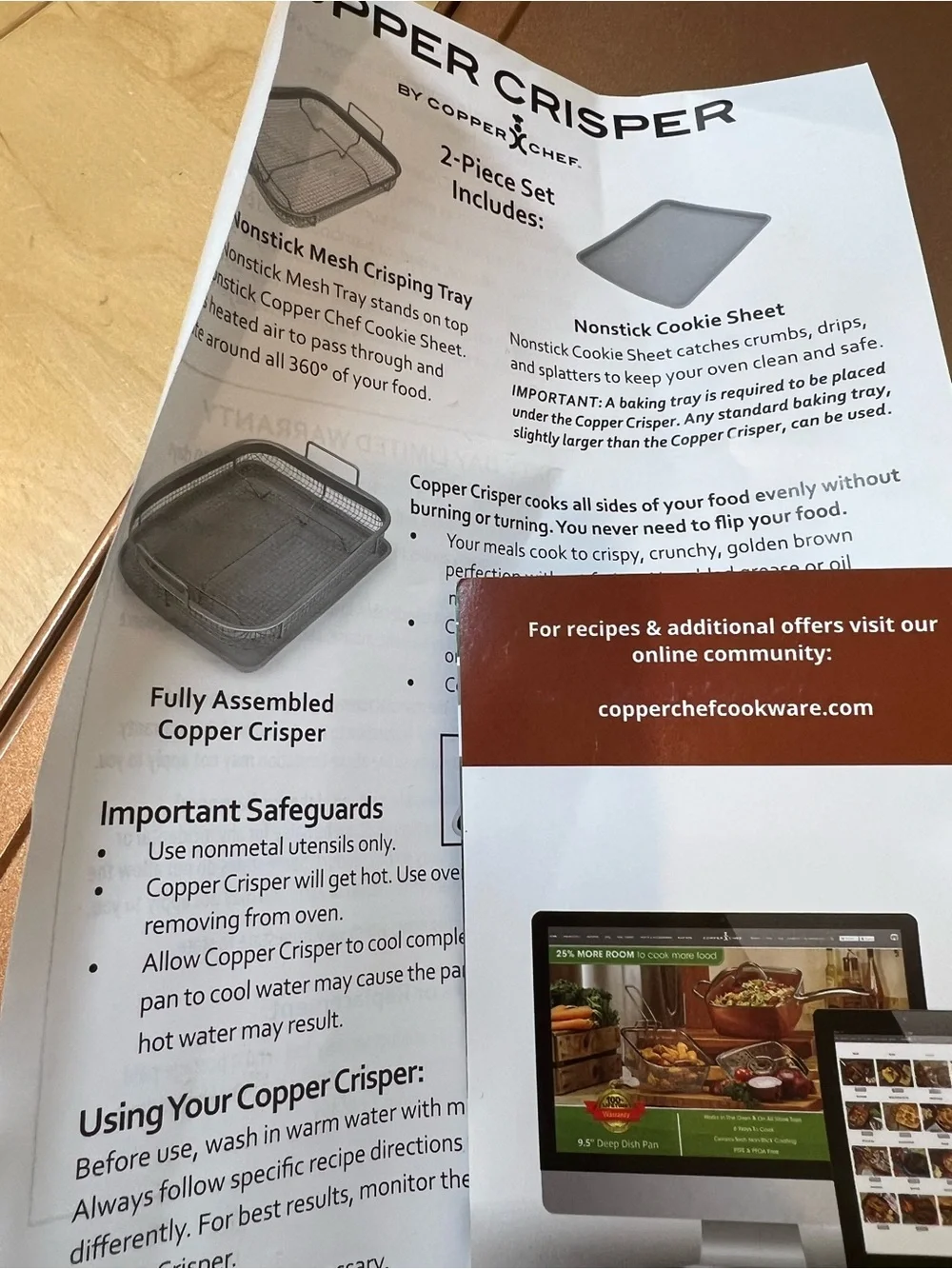Copper Crisper Baking Tray 2ps Set by — Copper Chef